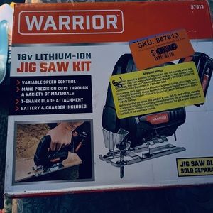Worrier Jig Saw 18v Lithium-ion kit Brand New